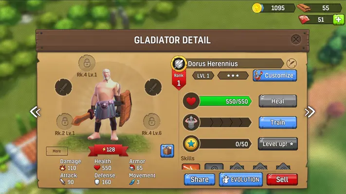 Gladiator Heroes android App screenshot 9